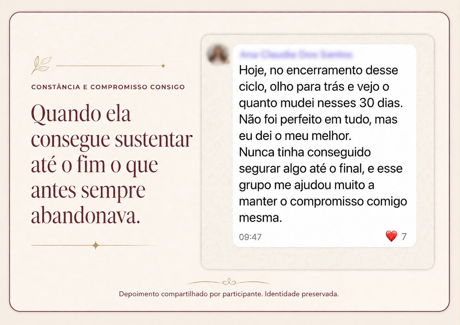 Depoimento de aluna da Operação Virada
