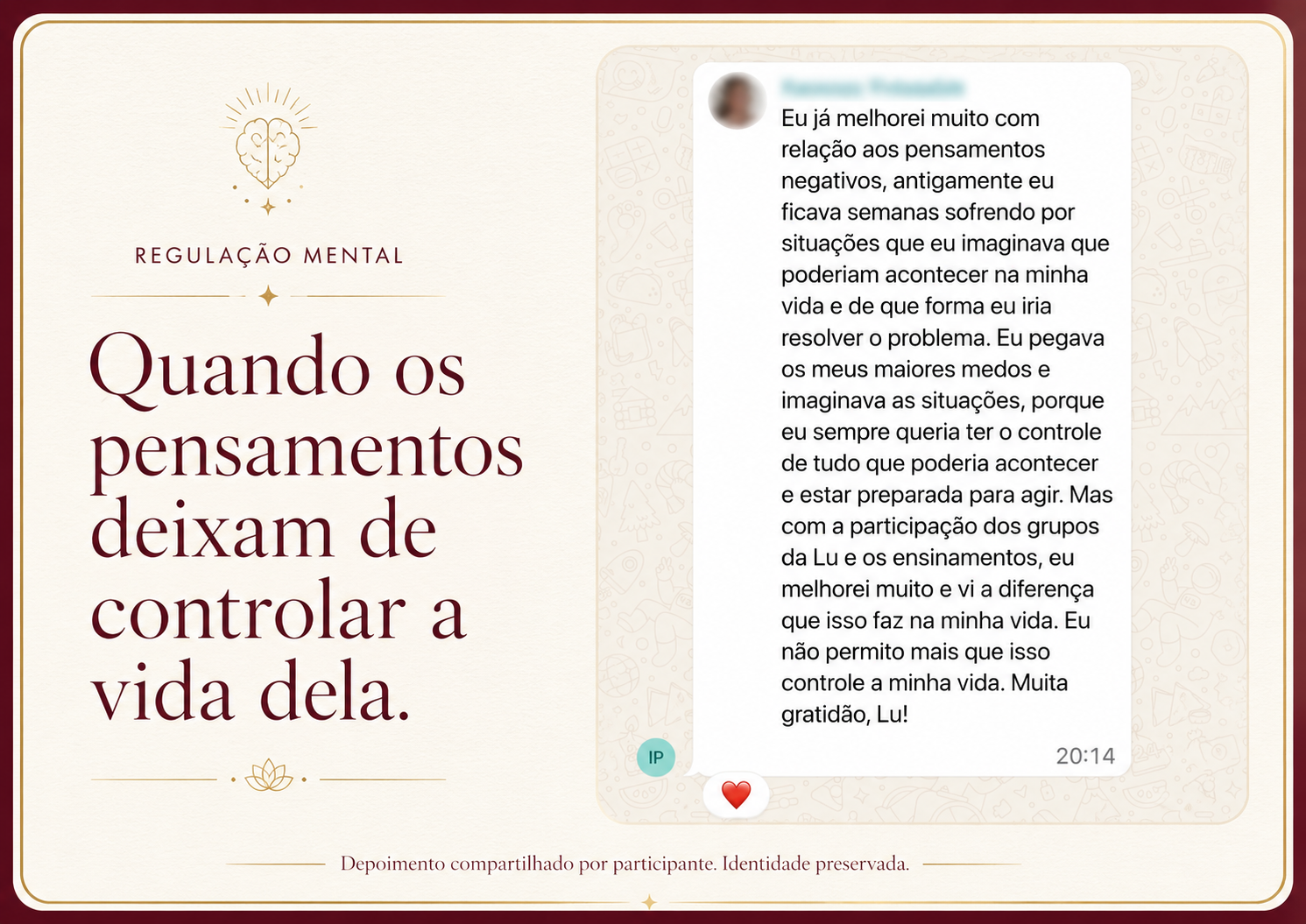 Depoimento de aluna da Operação Virada