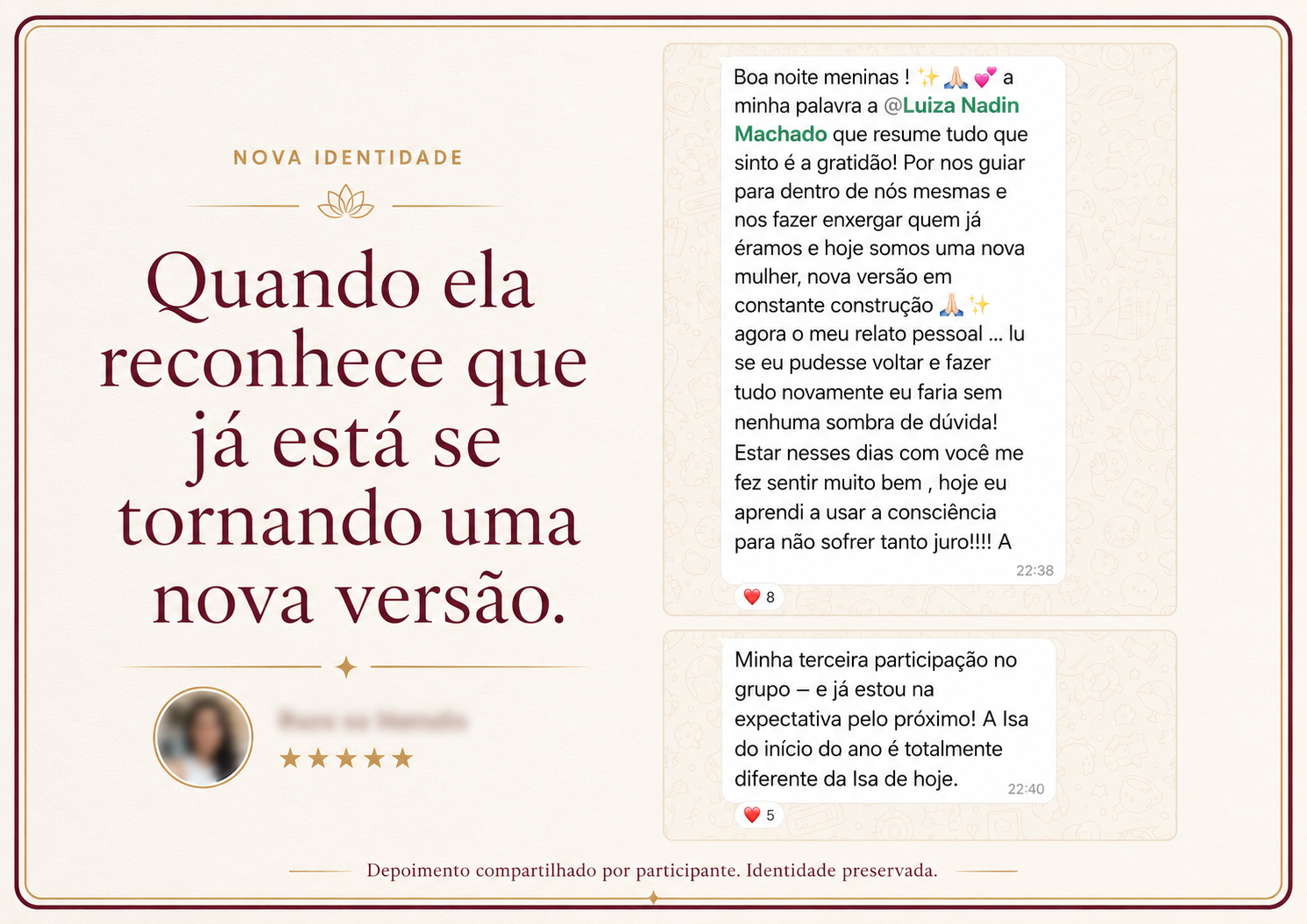 Depoimento de aluna da Operação Virada